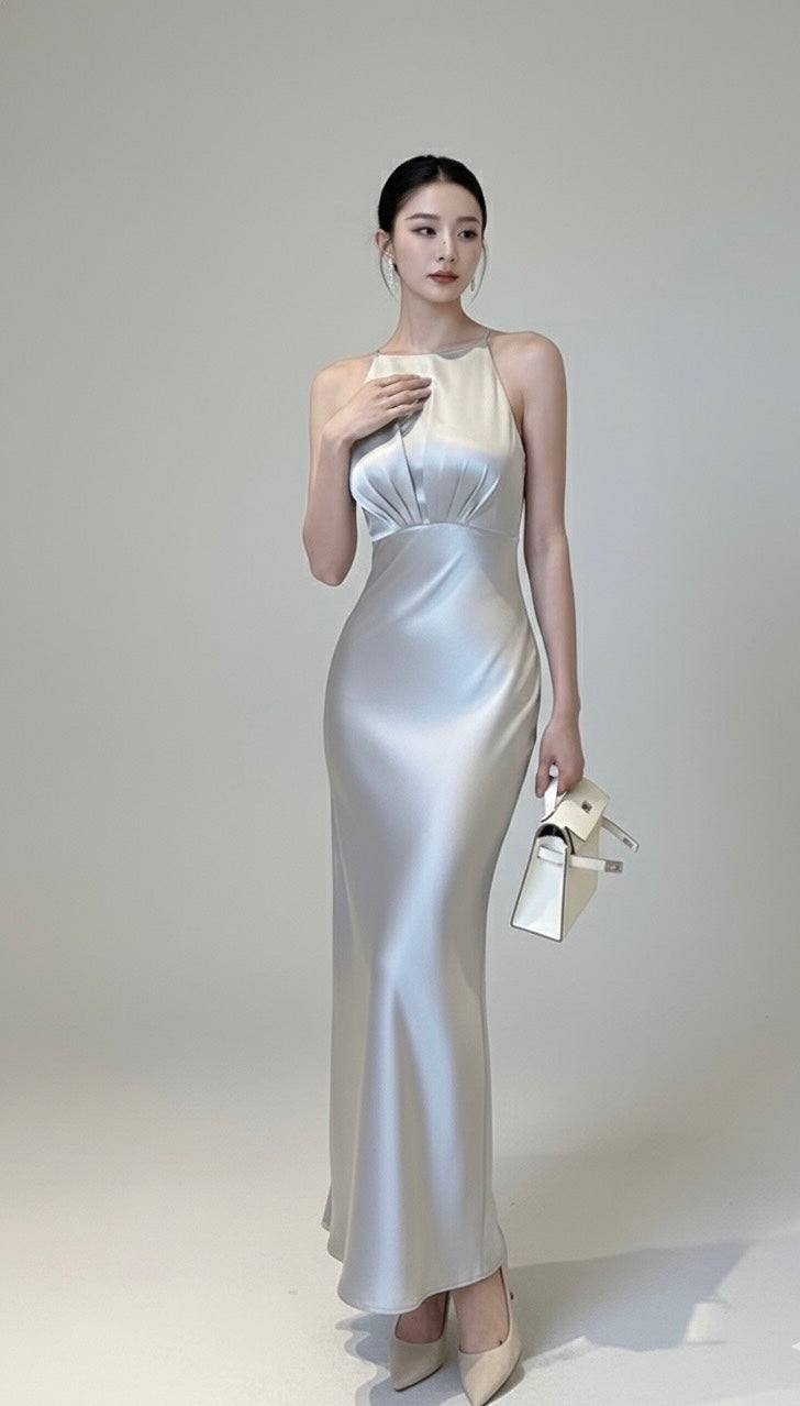 ホルターネック・マーメイドロングドレス