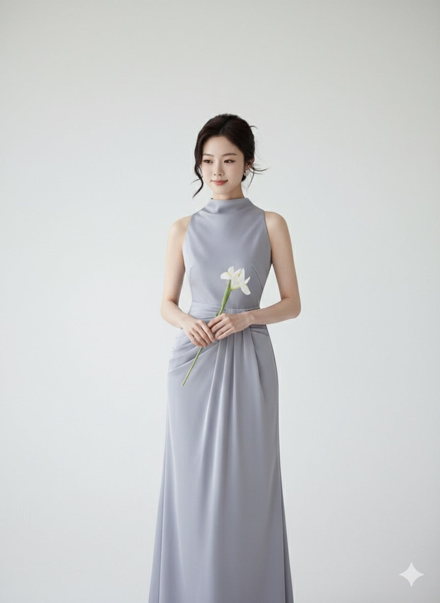 サテンフレンチドレス