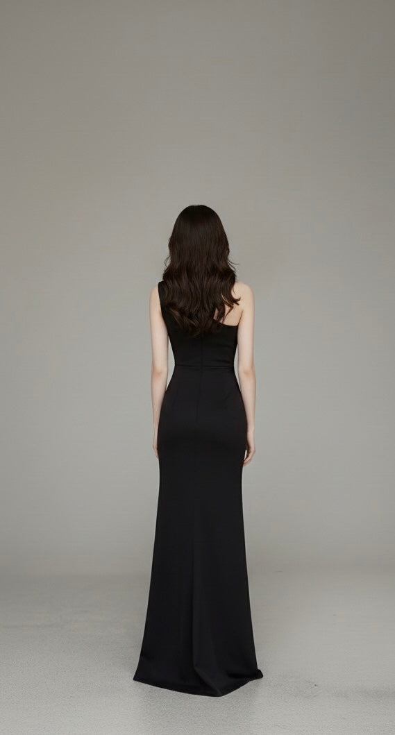 スウィートハートネックスリットイブニングマーメイドドレス