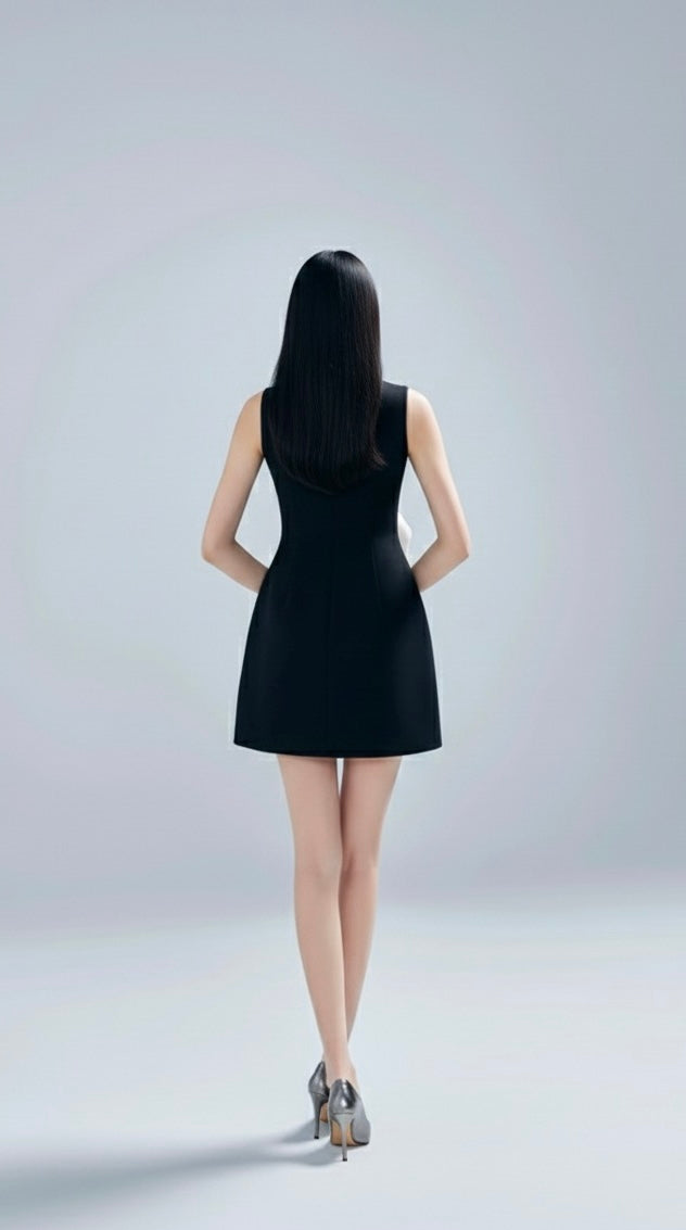 モノクロエレガンスリボンドレス