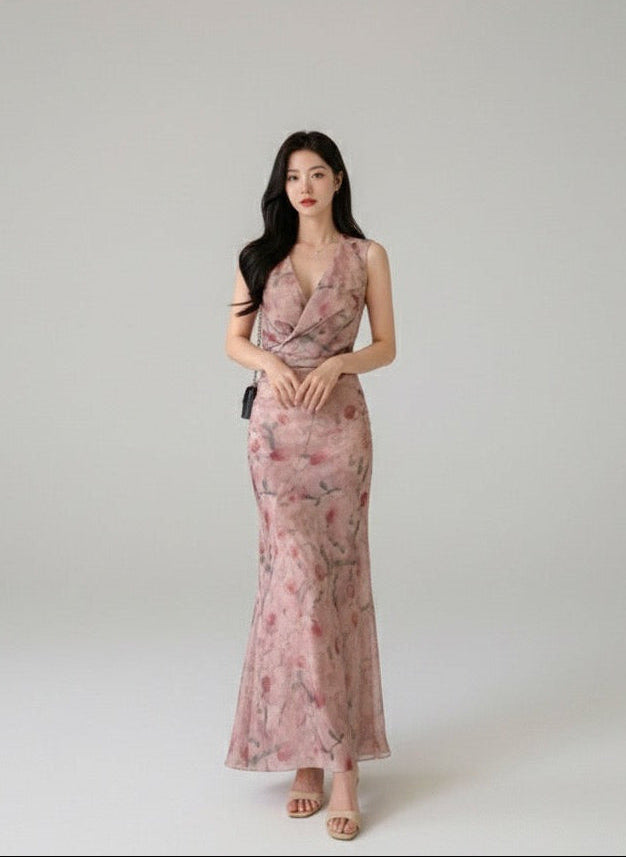 イストデザイン・フレアロングドレス