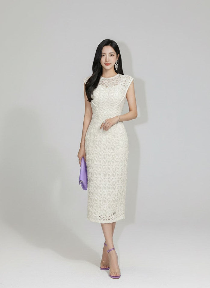 フローラル・ミディドレス