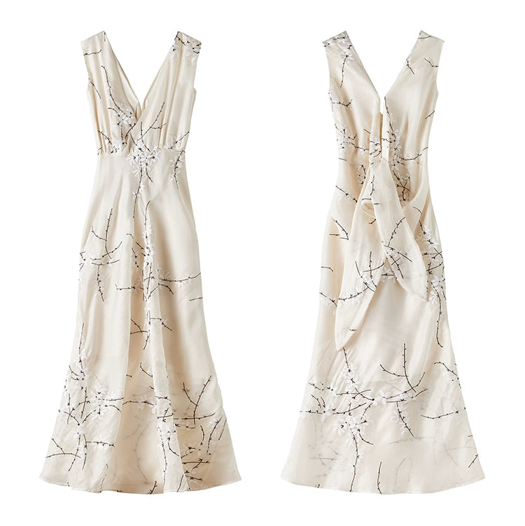 アートフル刺繍マーメイドドレス